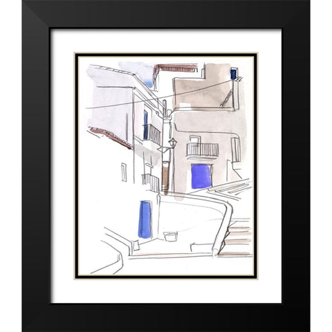 Alley Light II Black Modern Wood Framed Art Print with Double Matting by Parker, Jennifer Paxton