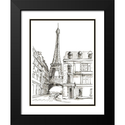 Pen and Ink Travel Studies I Black Modern Wood Framed Art Print with Double Matting by Harper, Ethan