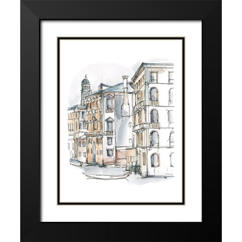 Watercolor Travel Sketchbook I Black Modern Wood Framed Art Print with Double Matting by Harper, Ethan