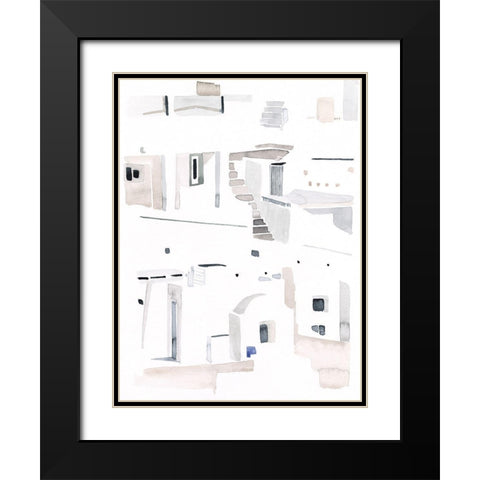 Ascending Neutrals II Black Modern Wood Framed Art Print with Double Matting by Parker, Jennifer Paxton