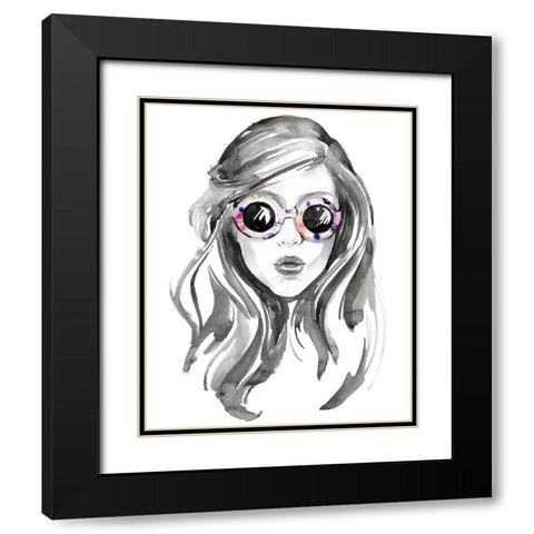 Look into the Sun(Glasses) II Black Modern Wood Framed Art Print with Double Matting by Parker, Jennifer Paxton
