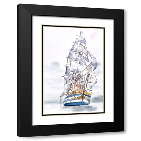 Tall Ship I Black Modern Wood Framed Art Print with Double Matting by Parker, Jennifer Paxton