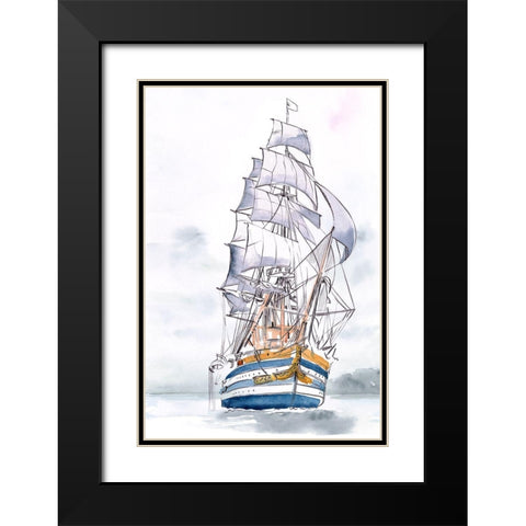 Tall Ship I Black Modern Wood Framed Art Print with Double Matting by Parker, Jennifer Paxton