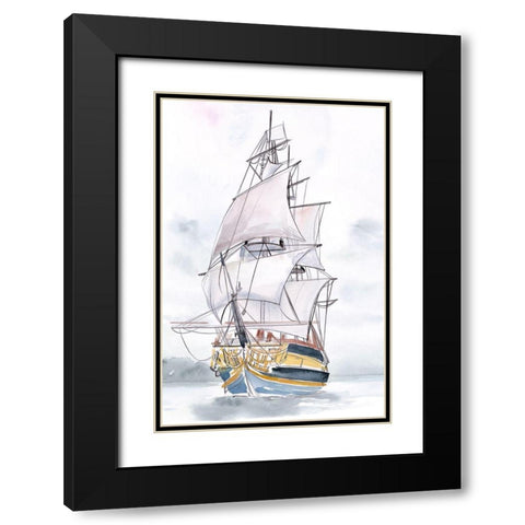 Tall Ship II Black Modern Wood Framed Art Print with Double Matting by Parker, Jennifer Paxton