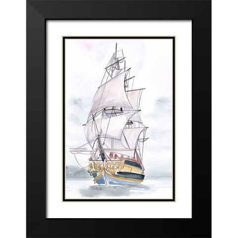 Tall Ship II Black Modern Wood Framed Art Print with Double Matting by Parker, Jennifer Paxton
