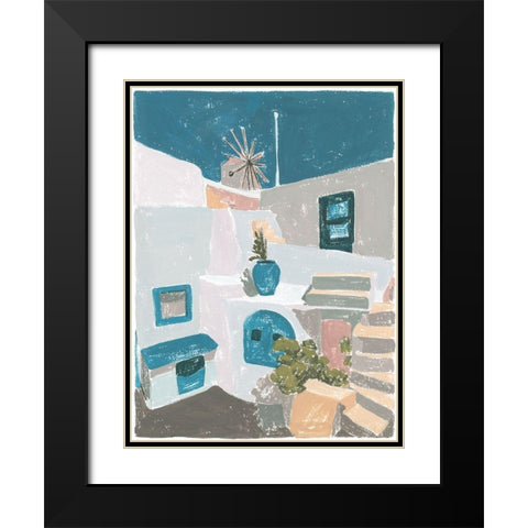 La Isla IV Black Modern Wood Framed Art Print with Double Matting by Wang, Melissa