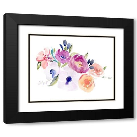 Watercolor Anemone II Black Modern Wood Framed Art Print with Double Matting by Parker, Jennifer Paxton