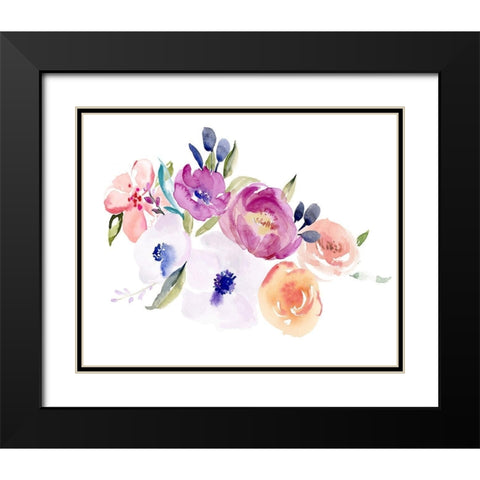 Watercolor Anemone II Black Modern Wood Framed Art Print with Double Matting by Parker, Jennifer Paxton