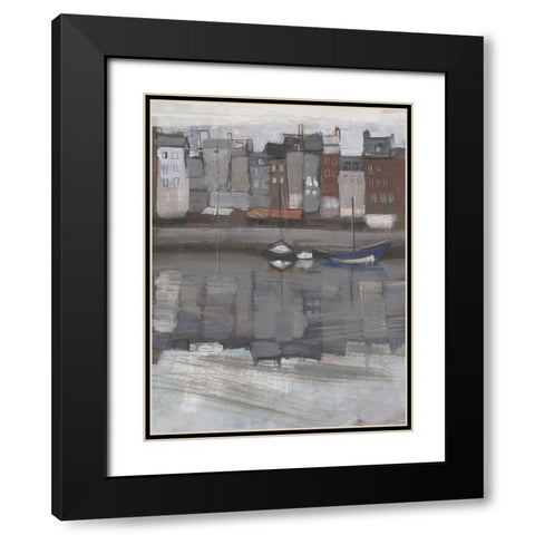 Fishing Village I Black Modern Wood Framed Art Print with Double Matting by Parker, Jennifer Paxton