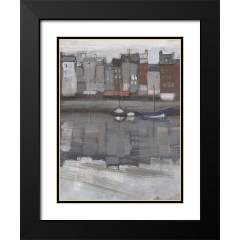 Fishing Village I Black Modern Wood Framed Art Print with Double Matting by Parker, Jennifer Paxton