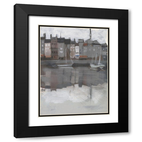Fishing Village II Black Modern Wood Framed Art Print with Double Matting by Parker, Jennifer Paxton