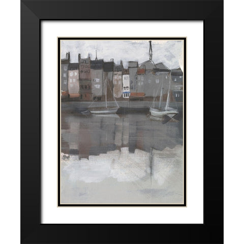 Fishing Village II Black Modern Wood Framed Art Print with Double Matting by Parker, Jennifer Paxton