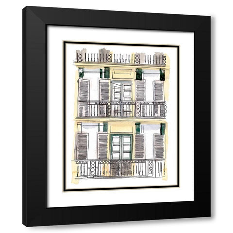 On the Sunny Side of the Street I Black Modern Wood Framed Art Print with Double Matting by Parker, Jennifer Paxton