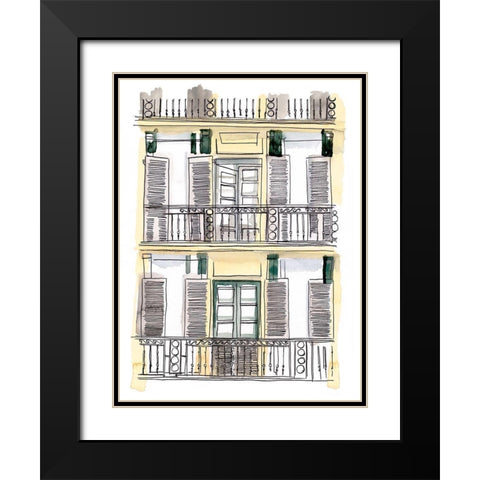 On the Sunny Side of the Street I Black Modern Wood Framed Art Print with Double Matting by Parker, Jennifer Paxton