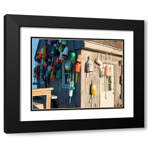 Hut on Badgers Island I Black Modern Wood Framed Art Print with Double Matting by Kalina, Emily