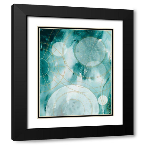 Magical Graduation Stars II Black Modern Wood Framed Art Print with Double Matting by Parker, Jennifer Paxton