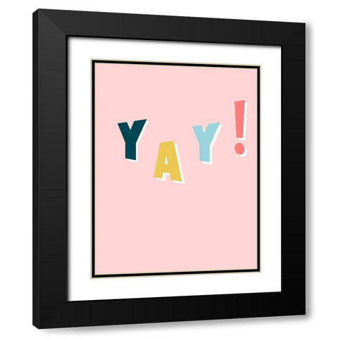 !!! I Black Modern Wood Framed Art Print with Double Matting by Hambly, Anna