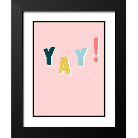 !!! I Black Modern Wood Framed Art Print with Double Matting by Hambly, Anna