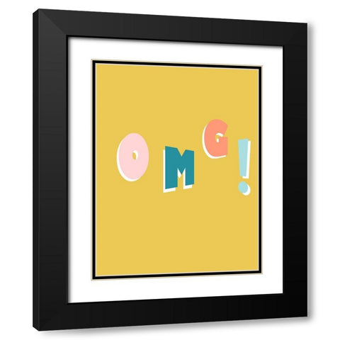 !!! II Black Modern Wood Framed Art Print with Double Matting by Hambly, Anna