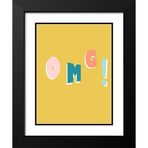 !!! II Black Modern Wood Framed Art Print with Double Matting by Hambly, Anna