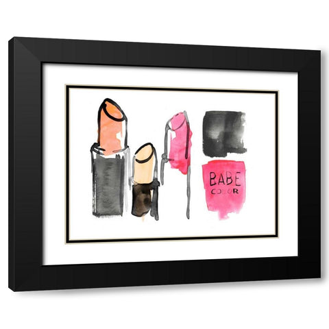 Rose Parfum II Black Modern Wood Framed Art Print with Double Matting by Parker, Jennifer Paxton