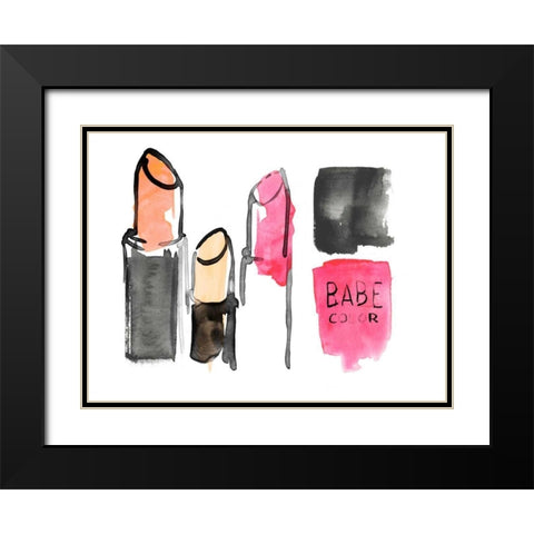 Rose Parfum II Black Modern Wood Framed Art Print with Double Matting by Parker, Jennifer Paxton