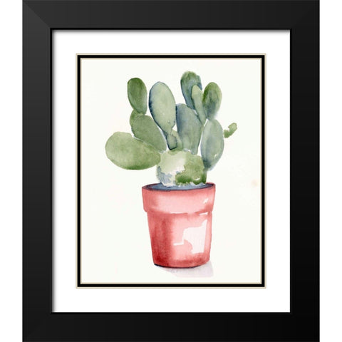 Potted Succulent I Black Modern Wood Framed Art Print with Double Matting by Parker, Jennifer Paxton