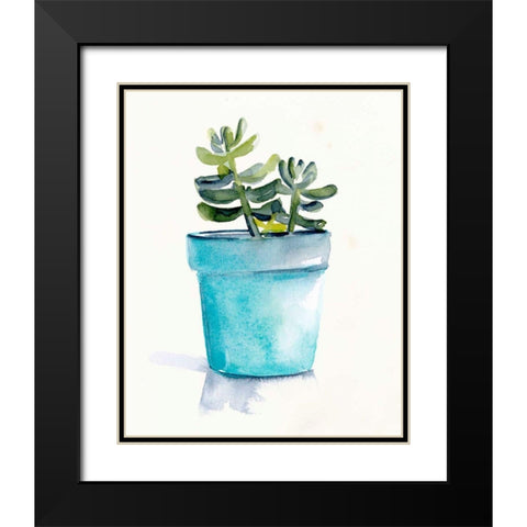 Potted Succulent II Black Modern Wood Framed Art Print with Double Matting by Parker, Jennifer Paxton