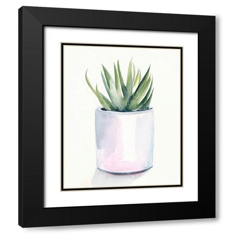 Potted Succulent III Black Modern Wood Framed Art Print with Double Matting by Parker, Jennifer Paxton