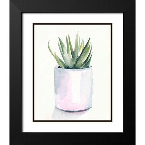 Potted Succulent III Black Modern Wood Framed Art Print with Double Matting by Parker, Jennifer Paxton