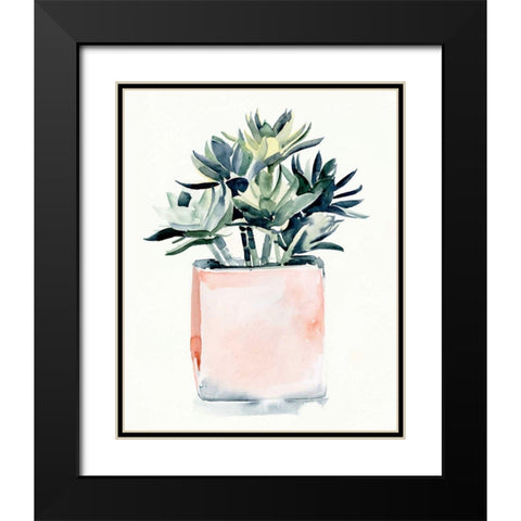 Potted Succulent IV Black Modern Wood Framed Art Print with Double Matting by Parker, Jennifer Paxton