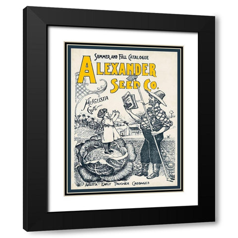 Antique Seed Packets IV Black Modern Wood Framed Art Print with Double Matting by Unknown