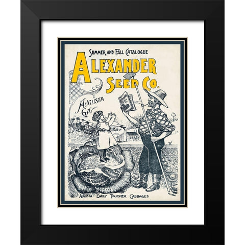 Antique Seed Packets IV Black Modern Wood Framed Art Print with Double Matting by Unknown