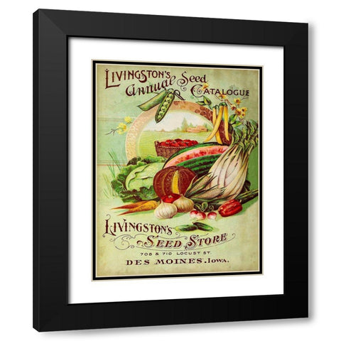 Antique Seed Packets VII Black Modern Wood Framed Art Print with Double Matting by Unknown