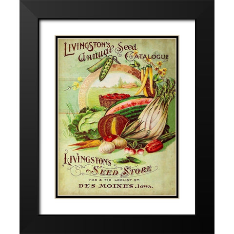 Antique Seed Packets VII Black Modern Wood Framed Art Print with Double Matting by Unknown