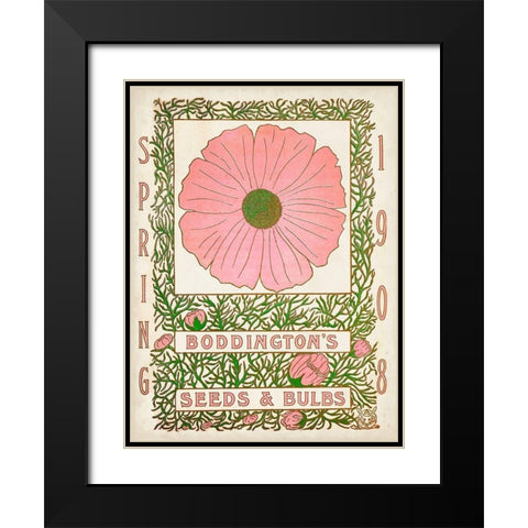 Antique Seed Packets XV Black Modern Wood Framed Art Print with Double Matting by Unknown