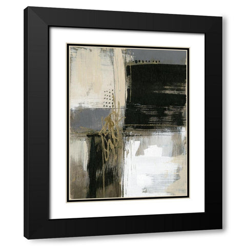 Neutral Divisions I Black Modern Wood Framed Art Print with Double Matting by Goldberger, Jennifer