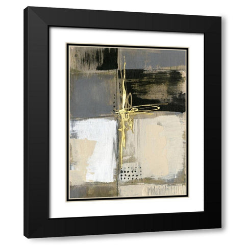 Neutral Divisions III Black Modern Wood Framed Art Print with Double Matting by Goldberger, Jennifer