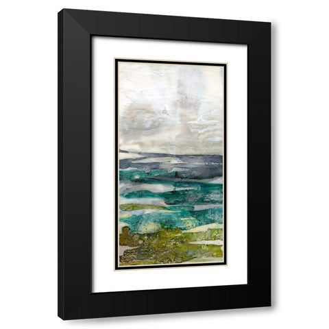 Crackled Marshland I Black Modern Wood Framed Art Print with Double Matting by Goldberger, Jennifer