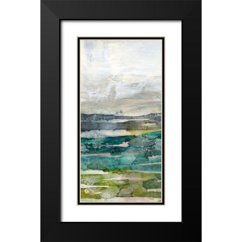 Crackled Marshland II Black Modern Wood Framed Art Print with Double Matting by Goldberger, Jennifer