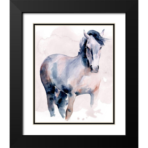 Horse in Watercolor I Black Modern Wood Framed Art Print with Double Matting by Parker, Jennifer Paxton