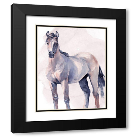 Horse in Watercolor II Black Modern Wood Framed Art Print with Double Matting by Parker, Jennifer Paxton