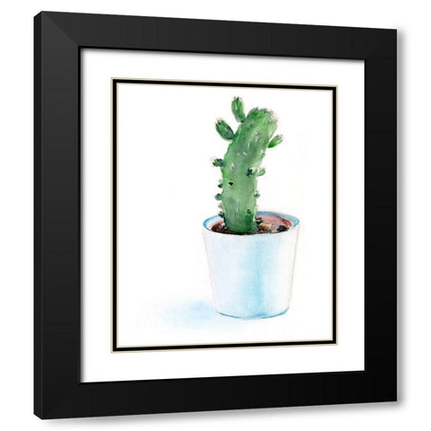 Sharp Succulents II Black Modern Wood Framed Art Print with Double Matting by Parker, Jennifer Paxton