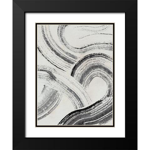 Zen Flow I Black Modern Wood Framed Art Print with Double Matting by Parker, Jennifer Paxton