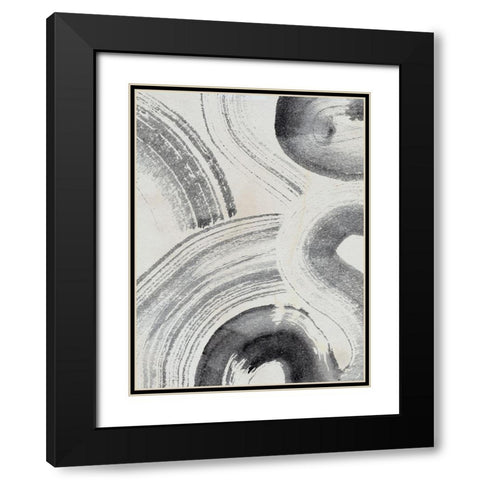 Zen Flow II Black Modern Wood Framed Art Print with Double Matting by Parker, Jennifer Paxton
