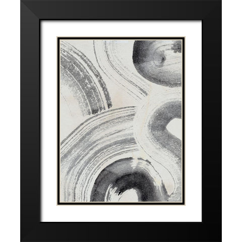 Zen Flow II Black Modern Wood Framed Art Print with Double Matting by Parker, Jennifer Paxton