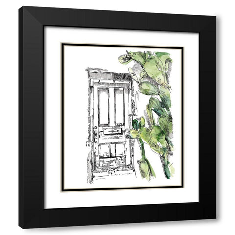 Cactus Door IV Black Modern Wood Framed Art Print with Double Matting by Parker, Jennifer Paxton