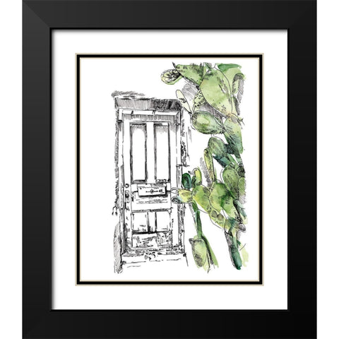 Cactus Door IV Black Modern Wood Framed Art Print with Double Matting by Parker, Jennifer Paxton