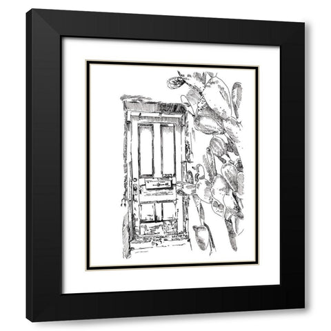 Cactus Door VI Black Modern Wood Framed Art Print with Double Matting by Parker, Jennifer Paxton
