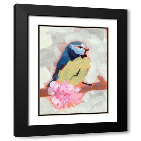 Painted Songbird II Black Modern Wood Framed Art Print with Double Matting by Parker, Jennifer Paxton